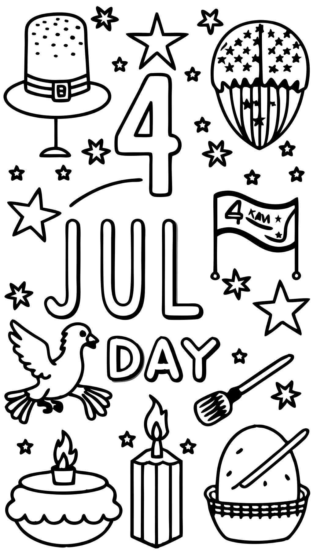 4th of july printable coloring pages